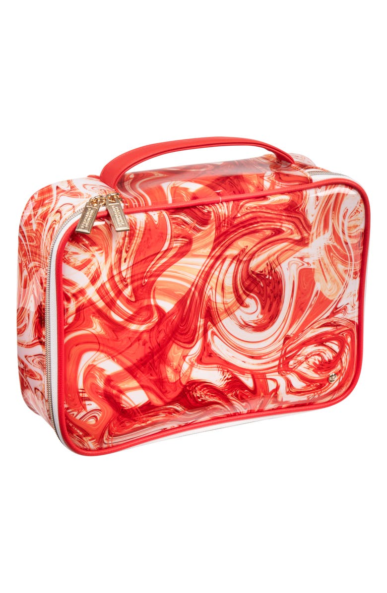 Stephanie Johnson Miami Tangerine Tango Claire Jumbo Makeup Case, Alternate, color,
