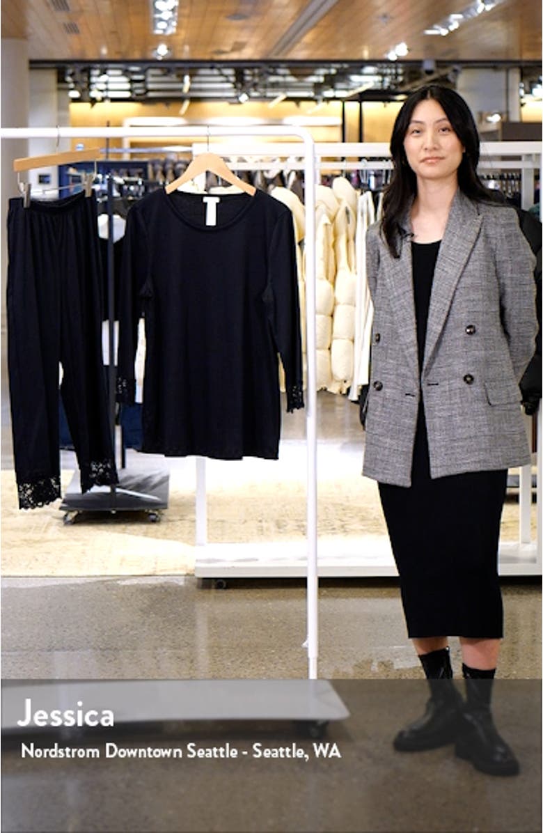 Moments Lace Trim Crop Pajamas, sales video thumbnail