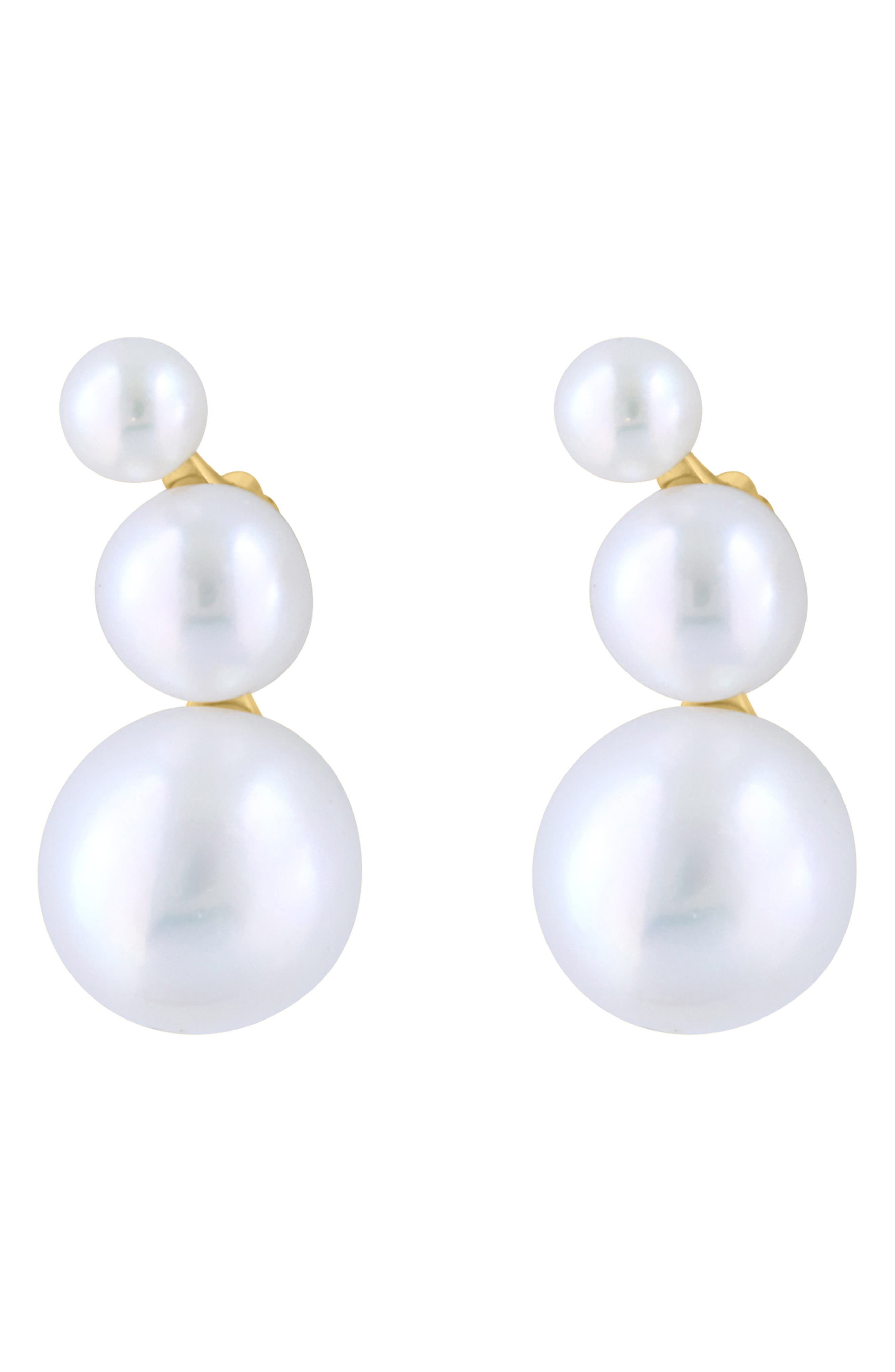 EFFY Freshwater Pearl Crawler Stud Earrings