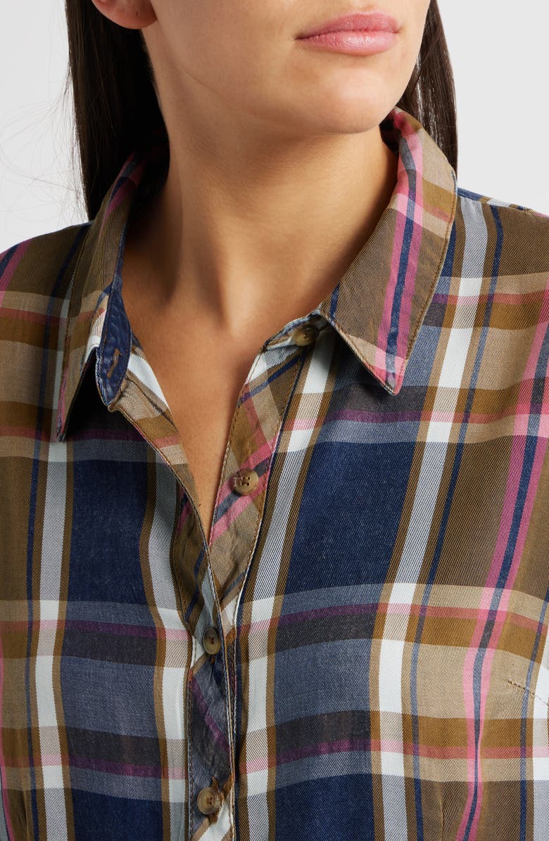 KUT from the Kloth Beatrix Button-Up Shirt, Alternate, color, Brown/ Camel