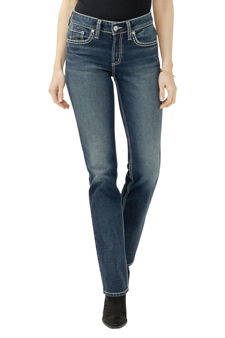 Suki Curvy Mid Rise Slim Bootcut Jeans, Main, color, TAYLOR