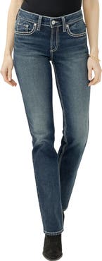 Silver Jeans Co. Suki Curvy Mid Rise Slim Bootcut Jeans
