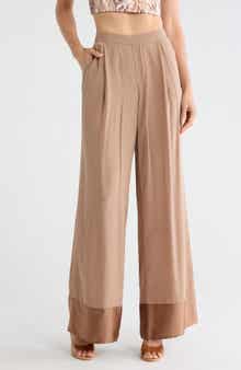 Tavia Silk Pull-On Pants