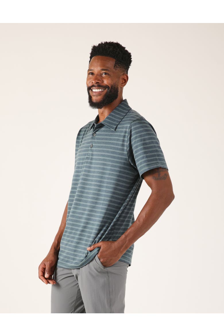 Fairway Polo, Alternate, color, Slate Tonal Stripes