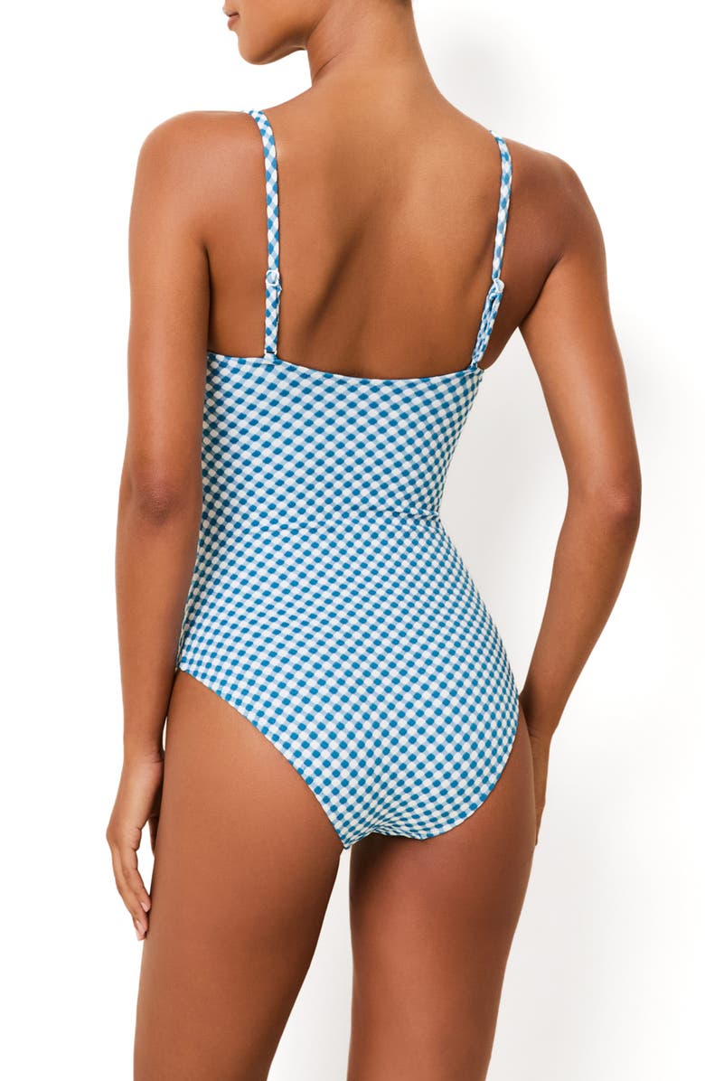 Solid & Striped The Taylor Underwire One-Piece Swimsuit, Alternate, color, Cosmic Blue Gingham