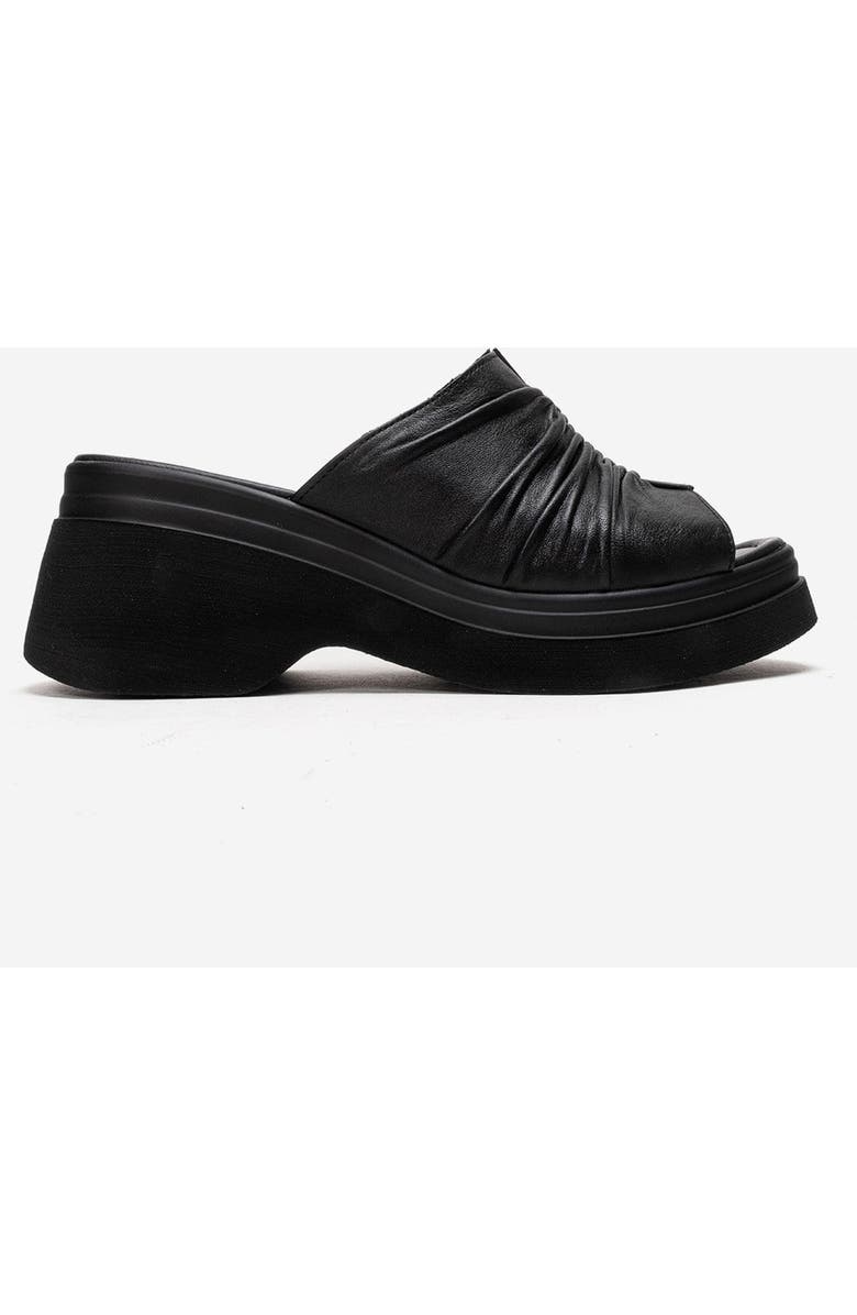 Forever & Always Shoes Nellie Leather Platform Sandal, Alternate, color, Black