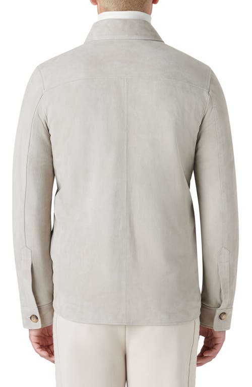 Bugatchi Suede Shirt Jacket In Gray
