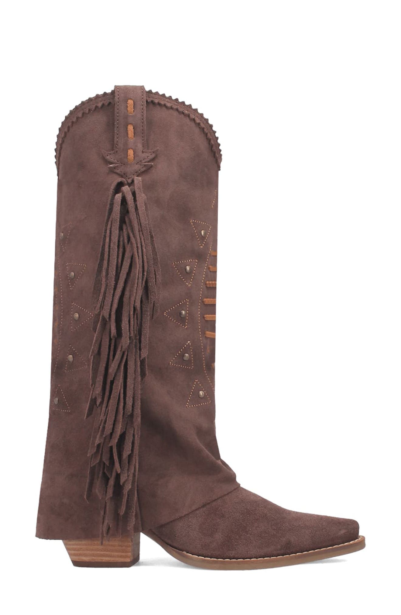 Dingo Spirit Trail Knee High Western Boot, Alternate, color, Brown
