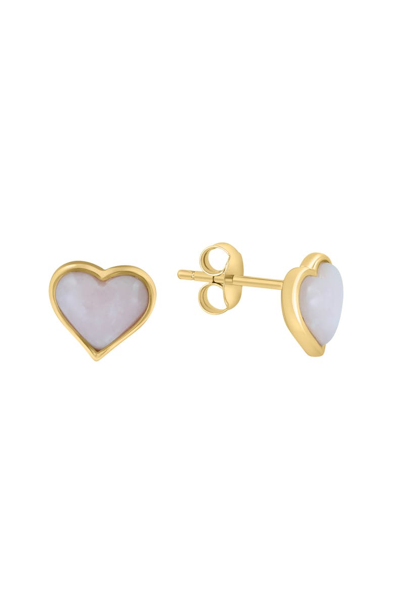 EFFY Pink Opal Heart Stud Earrings, Main, color, 