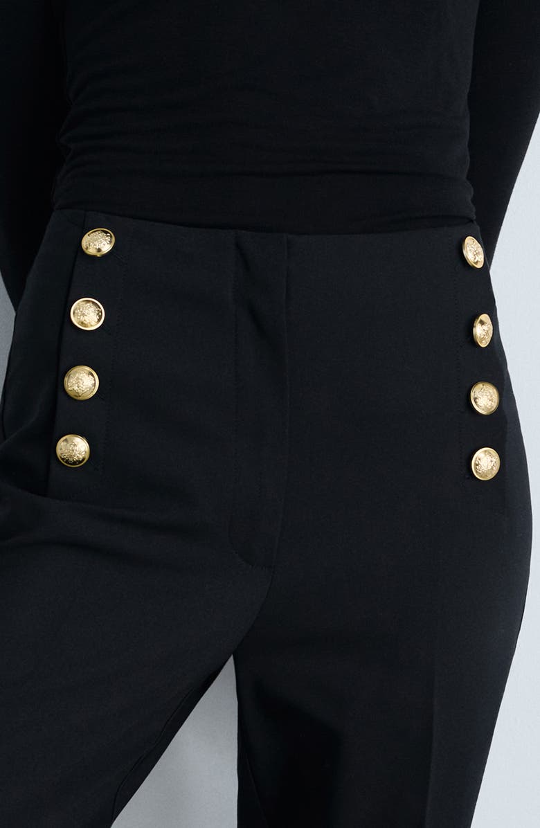 MANGO Button Straight Leg Pants, Alternate, color,