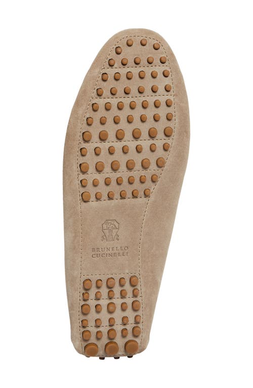 Brunello Cucinelli Monili Driving Shoe In C5859 Dark Beige