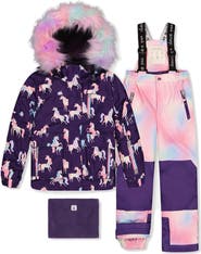Deux par Deux Play Unicorn Jacket & Reinforced Pants Two Piece Snowsuit