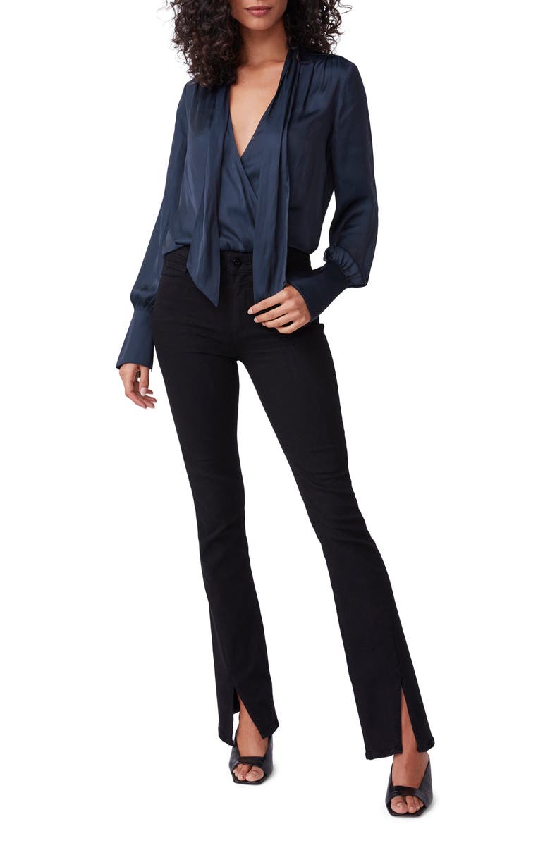 PAIGE Transcend Manhattan High Waist Twist Inseam Bootcut Jeans, Alternate, color, 