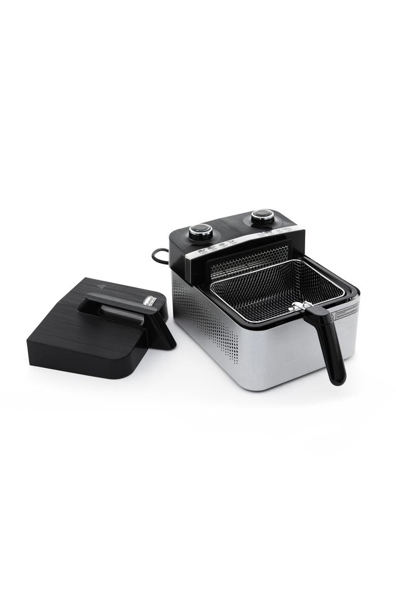 3.4 Quart Rapid Electric Air Fryer in Stainless Steel, Alternate, color, Black