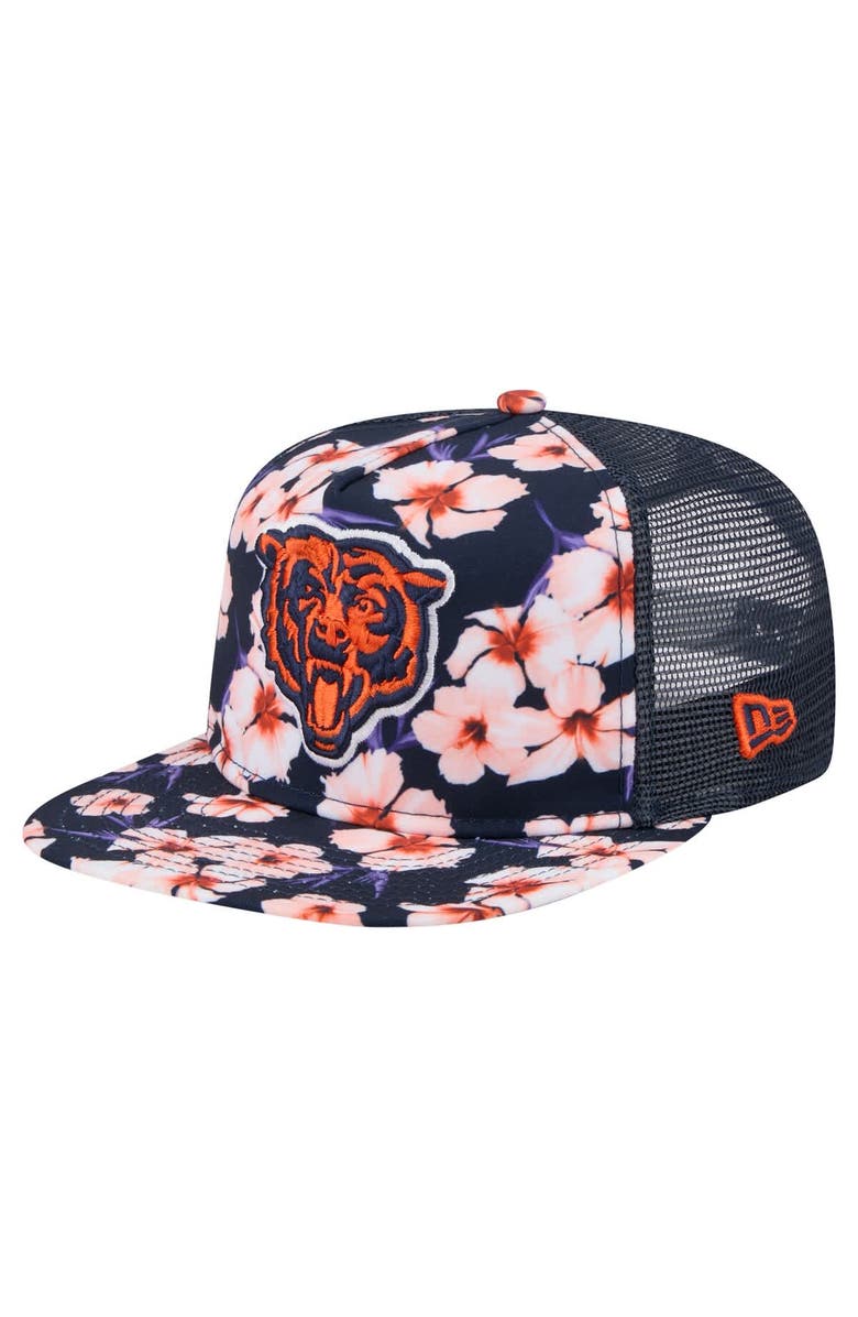 New Era Men's New Era Navy Chicago Bears Adventure Pattern Golfer Snapback Hat, Main, color, 