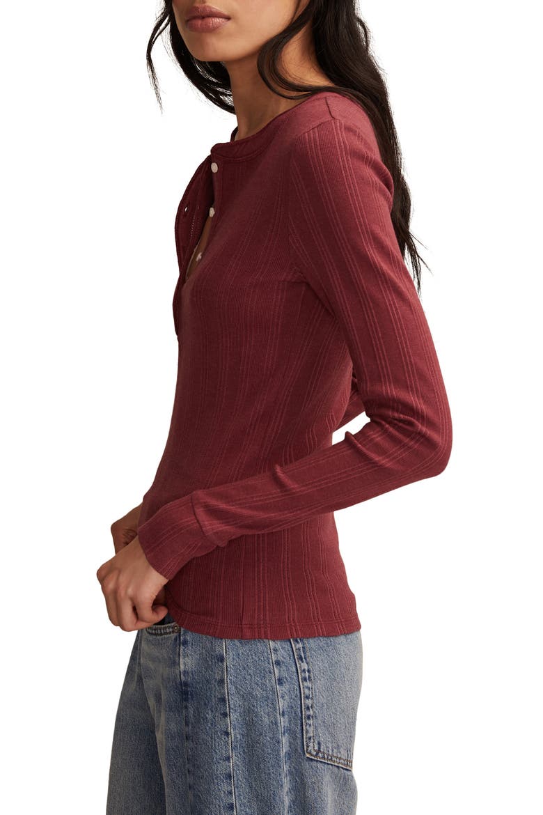 Ribbed Henley, Alternate, color, CARBERNET
