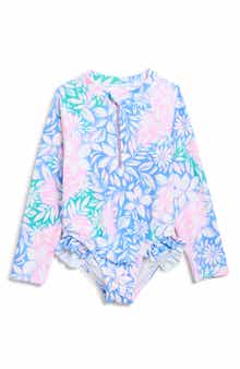 Angel Beach Kids' Long Sleeve Rashguard One-Piece Swimsuit