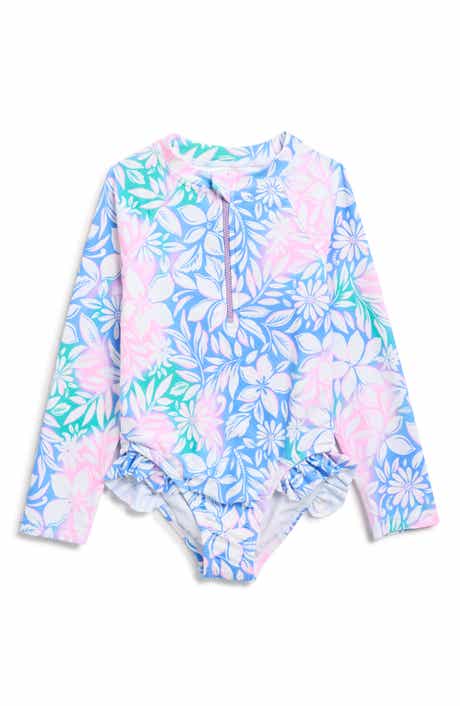 Angel Beach Kids' Long Sleeve Rashguard One-Piece Swimsuit