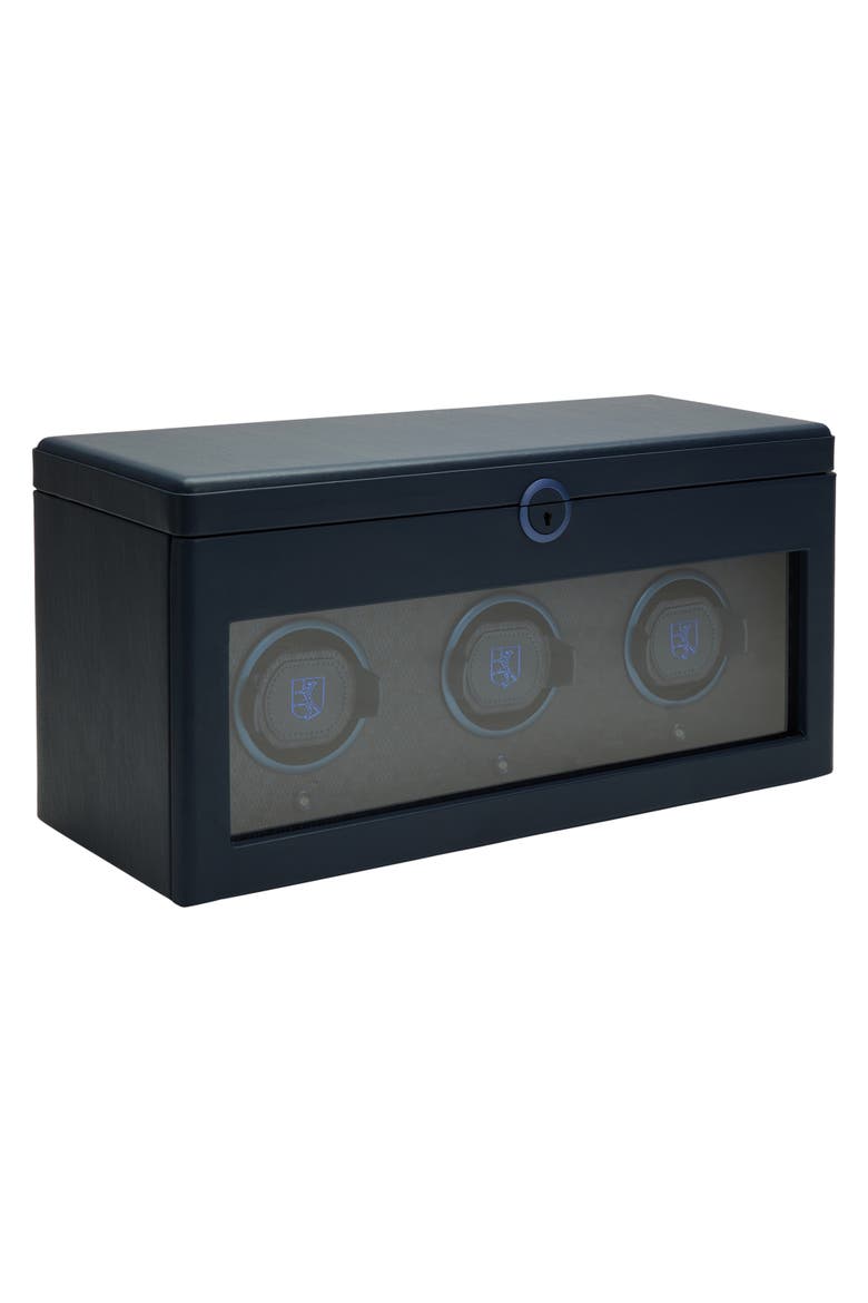 Earth Triple Watch Winder, Alternate, color, Midnight Blue