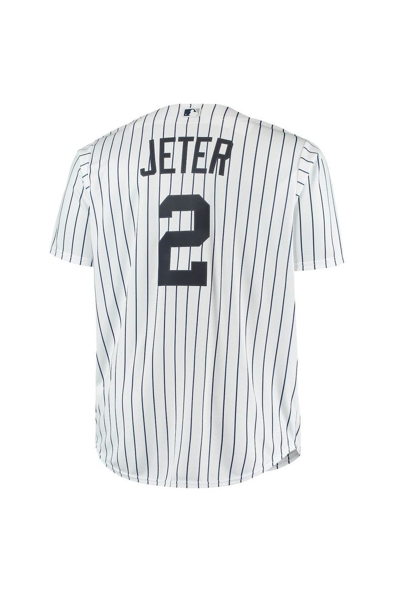 Men's Derek Jeter White New York Yankees Big & Tall Replica Player Jersey, Alternate, color, White