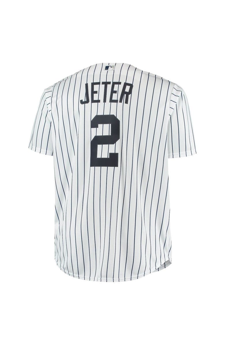 PROFILE Men's Derek Jeter White New York Yankees Big & Tall Replica Player Jersey, Alternate, color, 