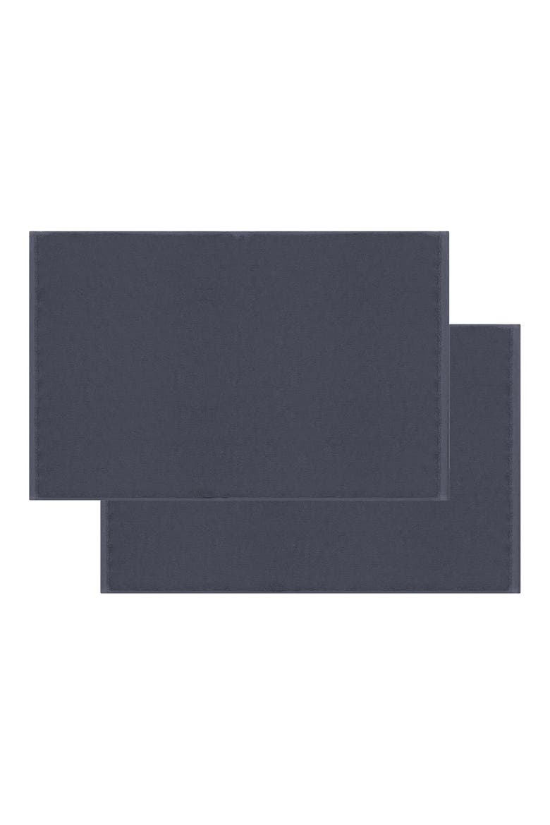 Puresoft Set of 2 Turkish Cotton Bath Mats, Main, color, ANTHRACITE