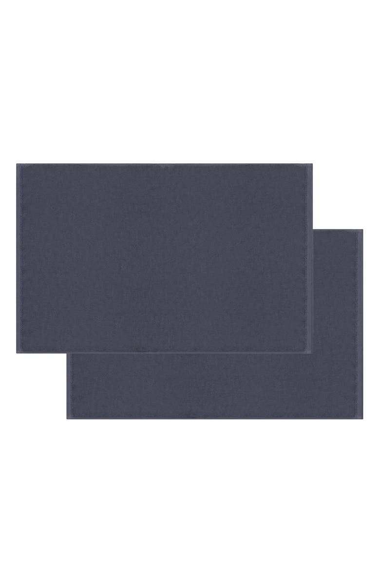 DePera Puresoft Set of 2 Turkish Cotton Bath Mats, Main, color, Anthracite
