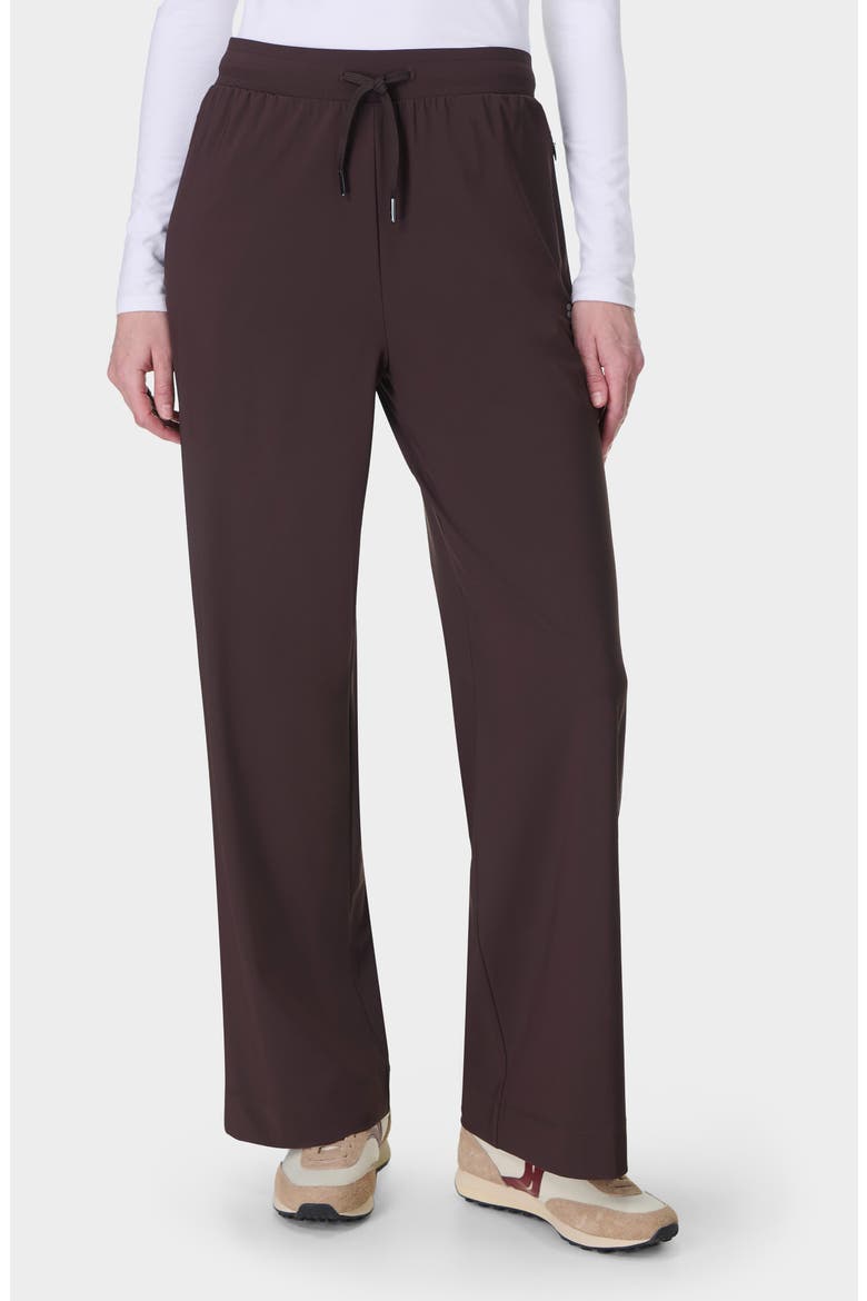 Explorer Wide Leg Track Pants, Main, color, SABLE BROWN