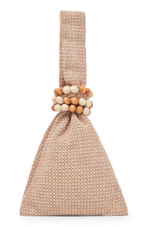 Carey Woven Raffia Clutch