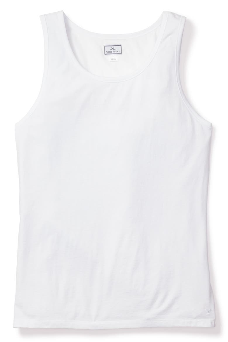 Pima Cotton Sleep Tank Top, Alternate, color, WHITE