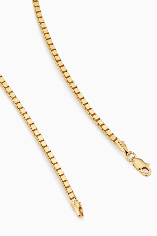 Oradina 14k Gold Bodega Box Bracelet In Yellow Gold