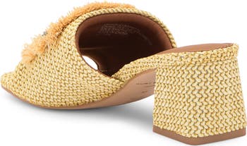 Olive Block Heel Slide Sandal