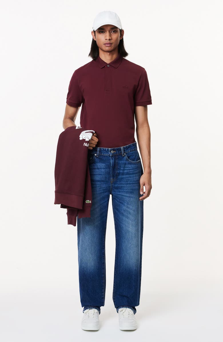 Lacoste Paris Regular Fit Stretch Polo, Alternate, color, Expresso