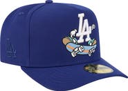 New Era Men's New Era Dark Blue Los Angeles Dodgers Cartoon A-Frame 59FIFTY Fitted Hat