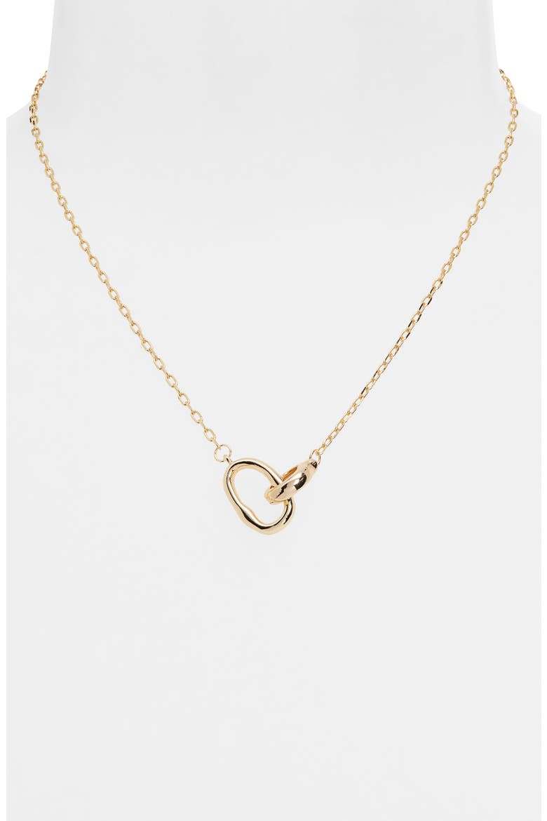 Link Pendant Necklace, Alternate, color, GOLD