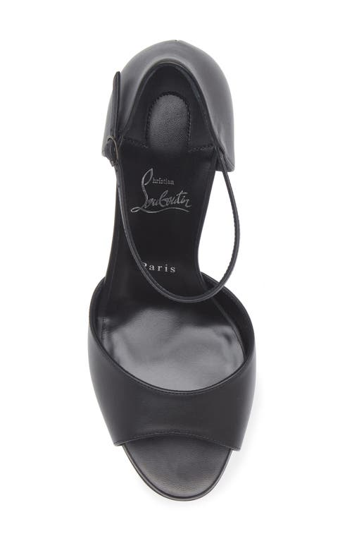 Christian Louboutin Sandaloo Leather Platform Sandals 130 In Black