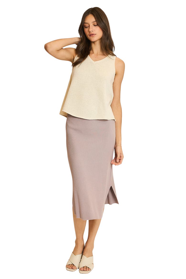 Rib Knit Midi Skirt, Alternate, color, MIDNIGHT