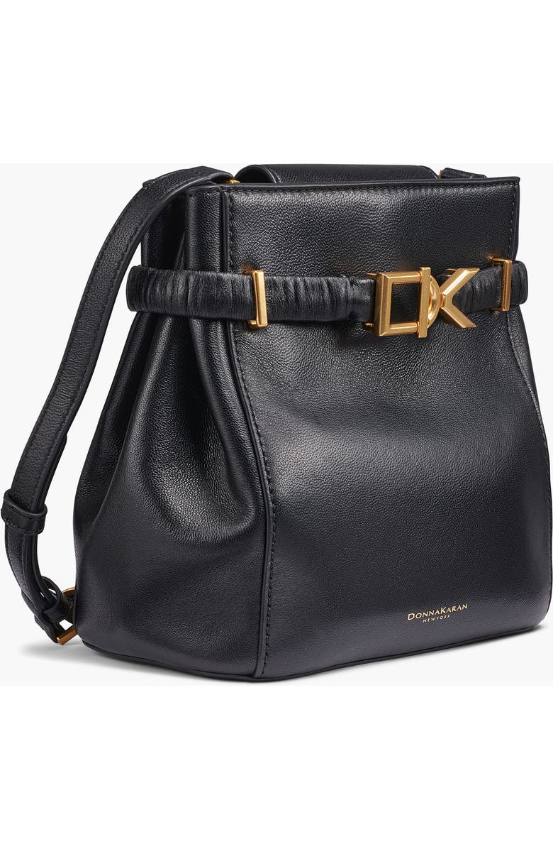 Donna Karan New York Gingham Crossbody, Alternate, color, Blk/Gold