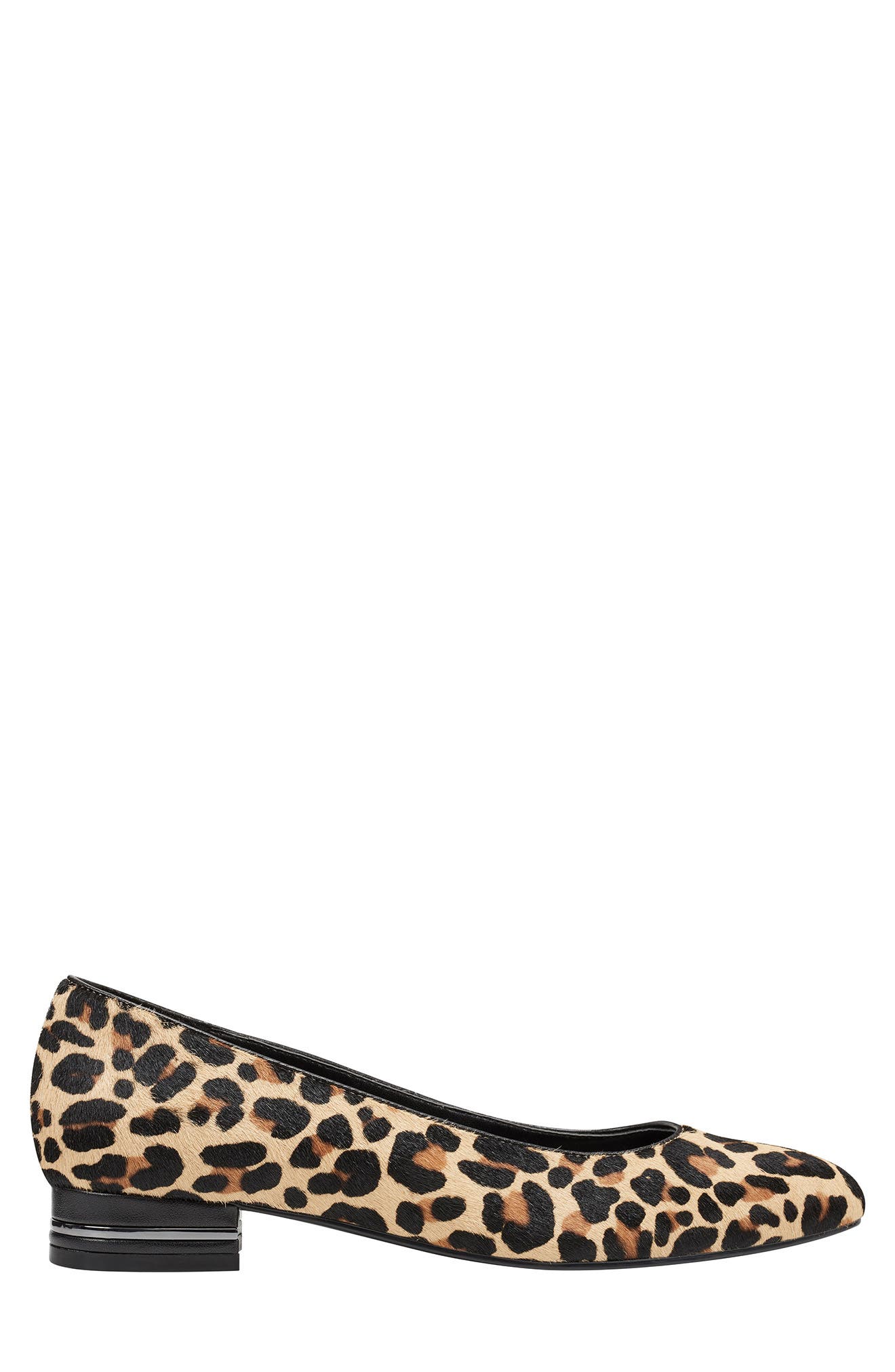 Bandolino Leopard Print Faux Fur Block Heel Pump, Alternate, color, 
