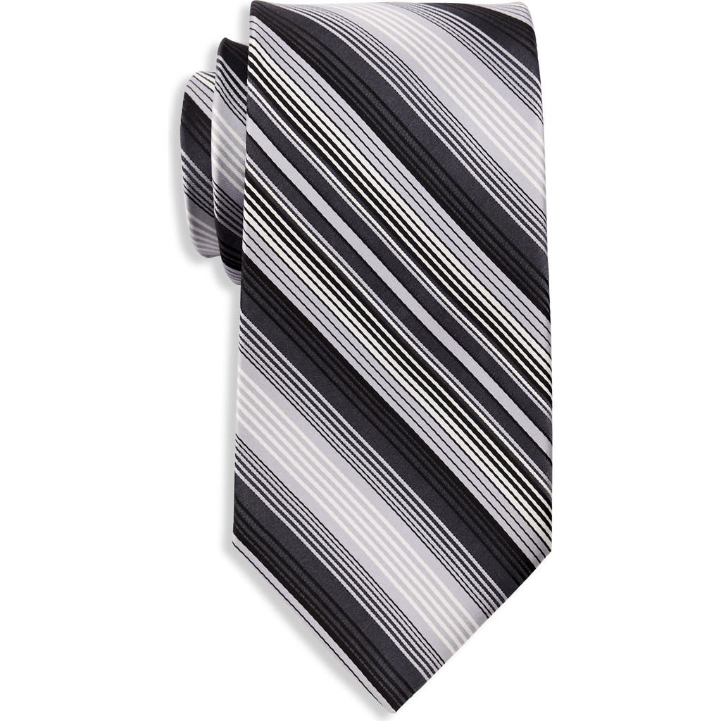 Synrgy By Dxl Big & Tall Futuristic Striped Tie In Black