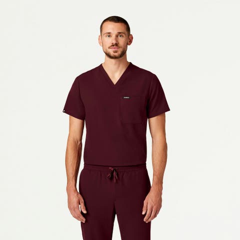 Holmes Men's 1-Pocket Classic V-Neck Scrub Top