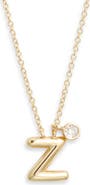 Chelsea28 Goldtone Initial Pendant Necklace