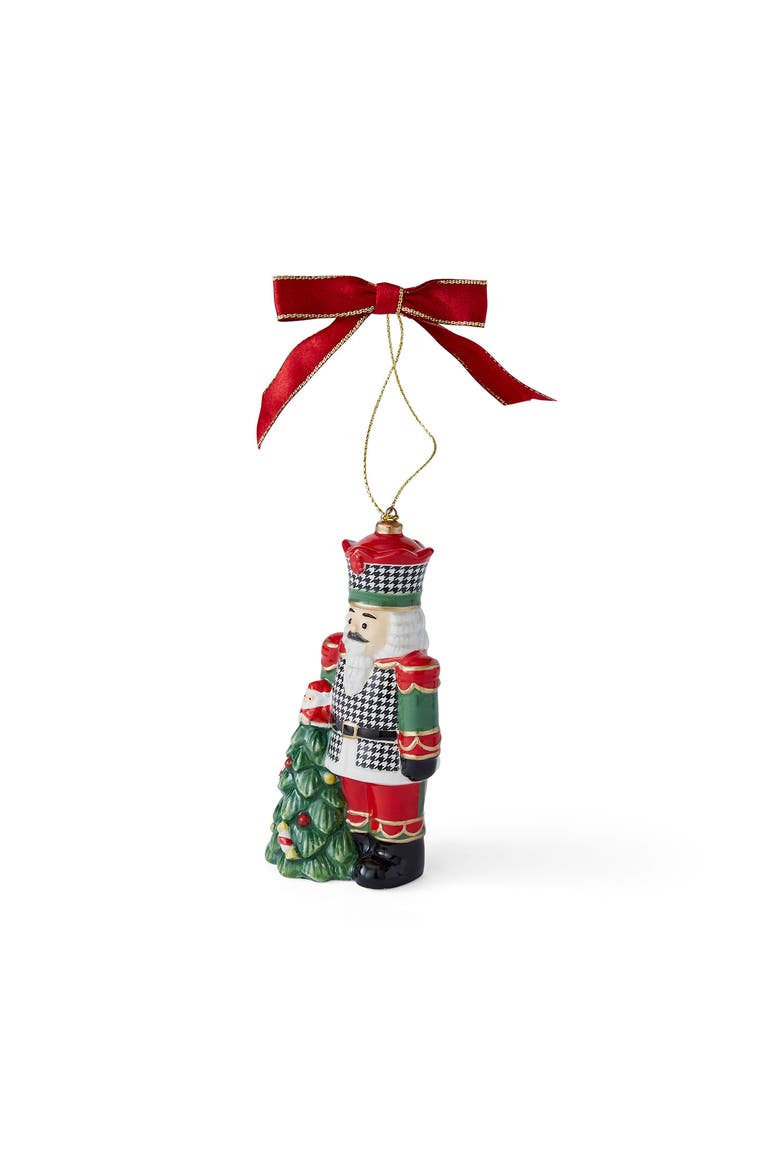 Christmas Tree Houndstooth Nutcracker Ornament, Alternate, color, Multi