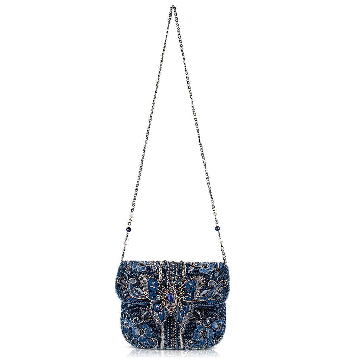 Mary Frances Accessories Blue Alchemy Crossbody Handbag, Alternate, color, Blue