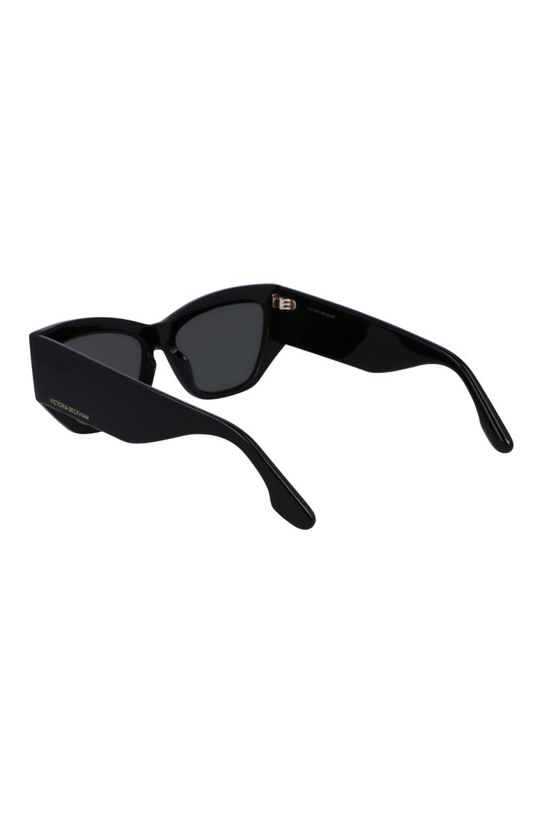 55mm Cat Eye Sunglasses, Alternate, color, BLACK