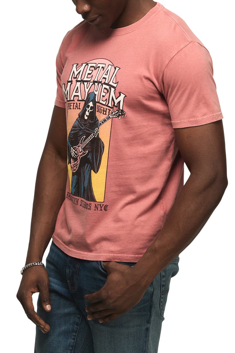 Metal Mayhem Cotton Graphic T-Shirt, Alternate, color, WITHERED ROSE