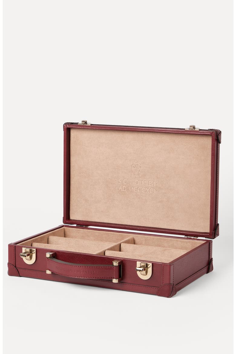 Calfskin glasses organizer, Alternate, color, Wine