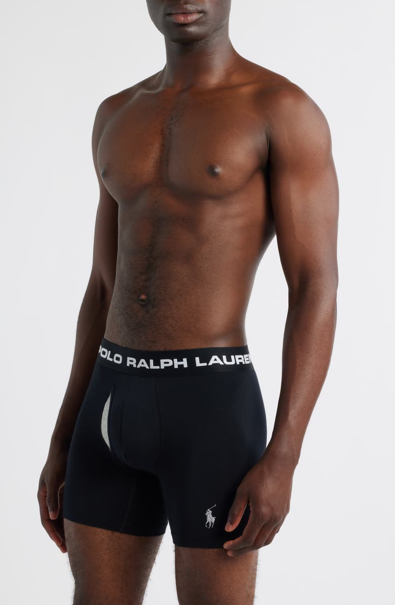 Polo Ralph Lauren Assorted 3-Pack Perfect Pouch Boxer Briefs, Alternate, color, Black
