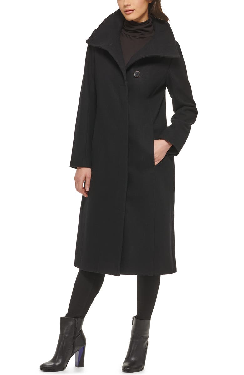 Kenneth Cole New York Walking Coat, Alternate, color, Black