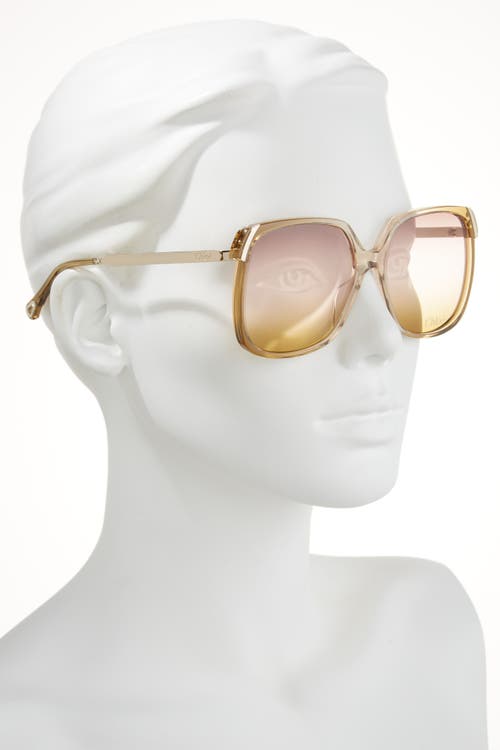 Chloé 60mm Oversize Square Sunglasses In Sand